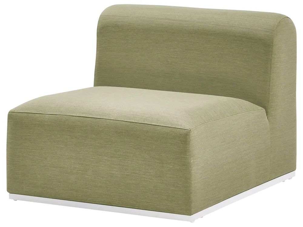 Gartensofa mit Ottomane 7-Sitzer BATTIFOLLO modular Olivgrün_933607