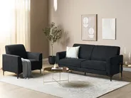 Sofa 3 Seater FENES Fabric Black_897881