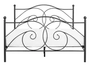 Bett mit Lattenrost Metall DINARD 140 x 200 cm Schwarz_765079
