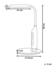 LED Schreibtischlampe CYGNUS mit Dimmer Metall Weiß_854237