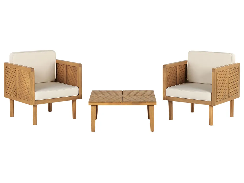 Bistro Set inkl. Kissen BARATTI Akazienholz Braun