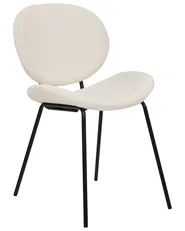 Esszimmerstuhl 2er Set LUANA Bouclé Weiß_873683