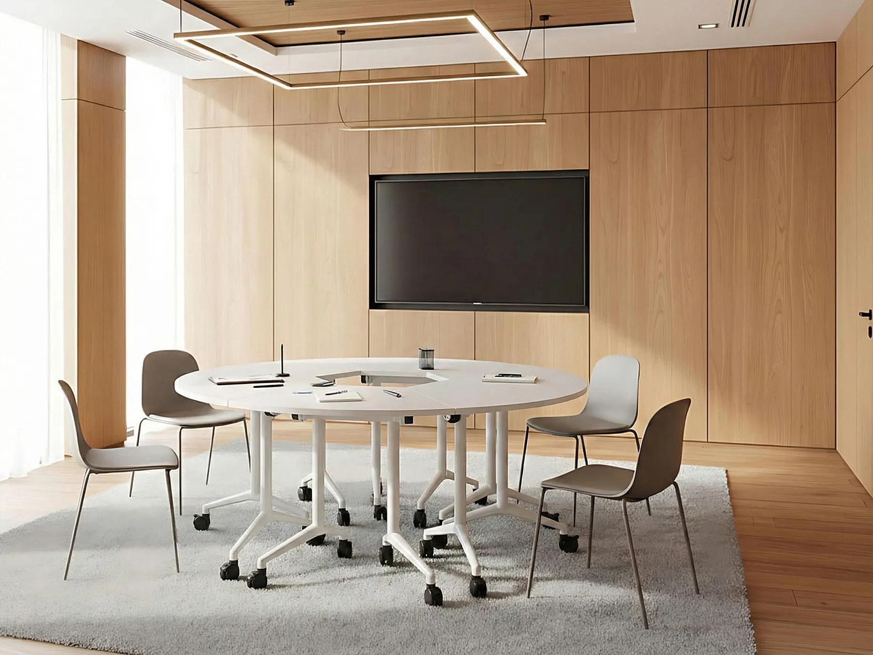Foldable Corner Desk Module CAVI 90 cm 64 cm White_1030754