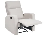 Sofa Set manuell verstellbar 3-Sitzer VERDAL Samtstoff Beige_1081154