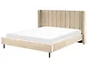 Bett mit Lattenrost Samtstoff VILLETTE 180 x 200 cm Beige