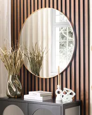 Wandspiegel ANNEMASSE 80 cm 80 cm Metall Gold_844163