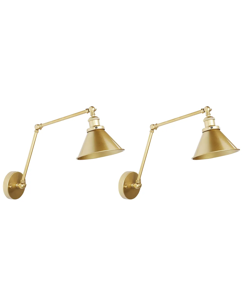 Wandlampe 2er Set NARVA verstellbar Metall Gold