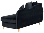 Linksseitige Chaiselongue MERI mit Stauraum Samtstoff Schwarz_914234