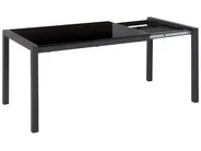 Ausziehbarer Esstisch GRANADA Schwarz 120/160 cm 80 cm_820885
