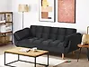 Schlafsofa 3-Sitzer ASBY Samtstoff Schwarz