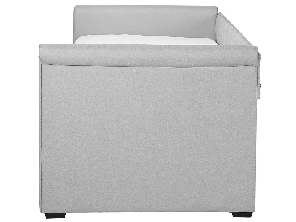 Ausziehbett Stoff LIBOURNE 80 x 200 cm Hellgrau_770666