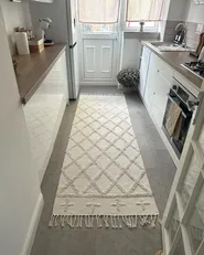 Teppich TOZLU Beige 80 x 230 cm Baumwolle_1036141