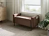 Polsterbank mit Stauraum LEWES Stoff Braun