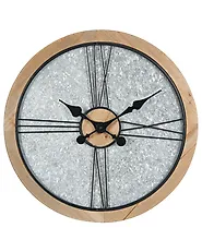 Wall Clock ACACIO Silver/ Brown_1182563