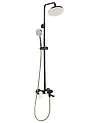 Mixer Shower Set with Rainshower GURARA Black/ Gold