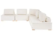 Modular Corner Sofa 5 Seater TIBRO Fabric Off-White Left Hand_1058167