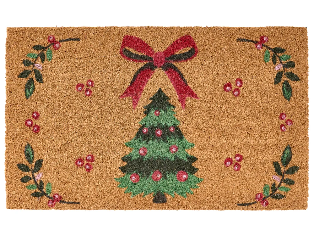 Fußmatte BRIVANO Bunt 45 x 75 cm Weihnachtsmotiv Kokosfasern