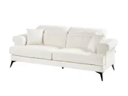 Sofa 3-Sitzer SKIVE Bouclé Weiß_948621