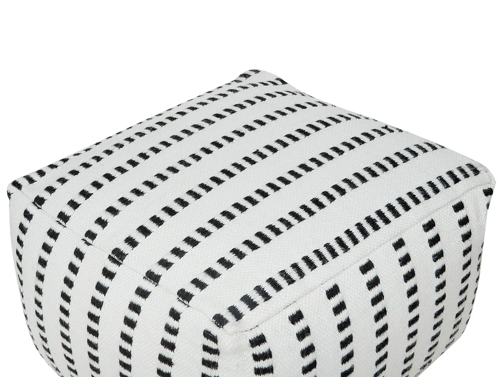 Pouf GAJAN Stoff Weiß_931684