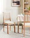 Esszimmerstuhl 2er Set ORONO Holz Hellbraun