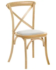 Set mit 2 Stühlen LYONS Holz Hellbraun / Beige_1090864