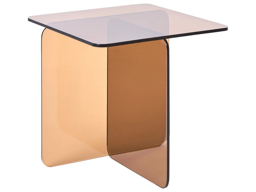 Beistelltisch AMISK Sicherheitsglas Braun