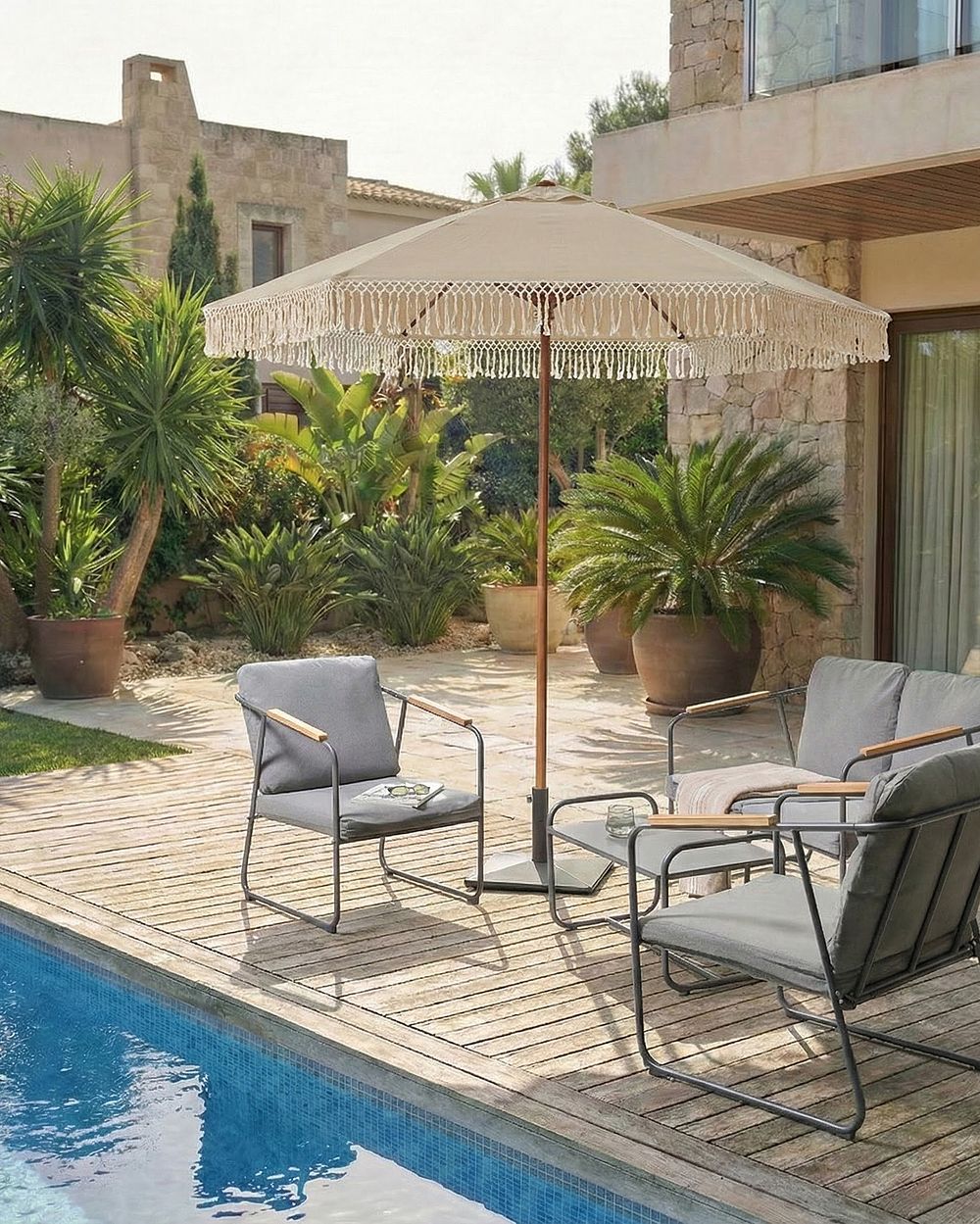 Parasol 258 cm MURASA Beige