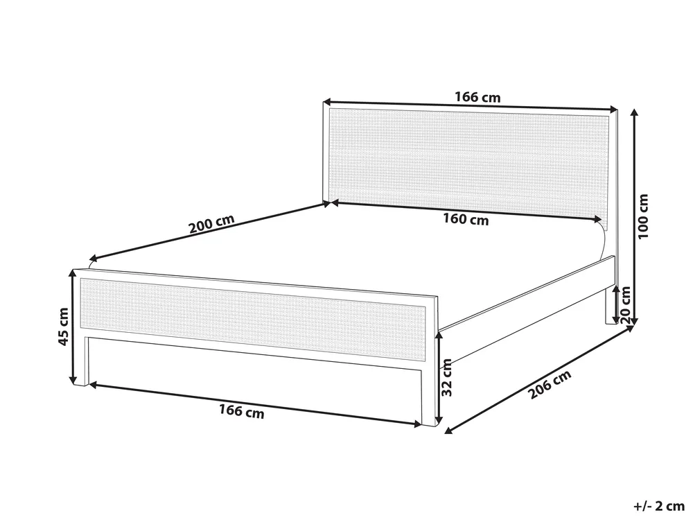 Bett mit Lattenrost Kiefernholz SALERNAS 160 x 200 cm Hellbraun_977058