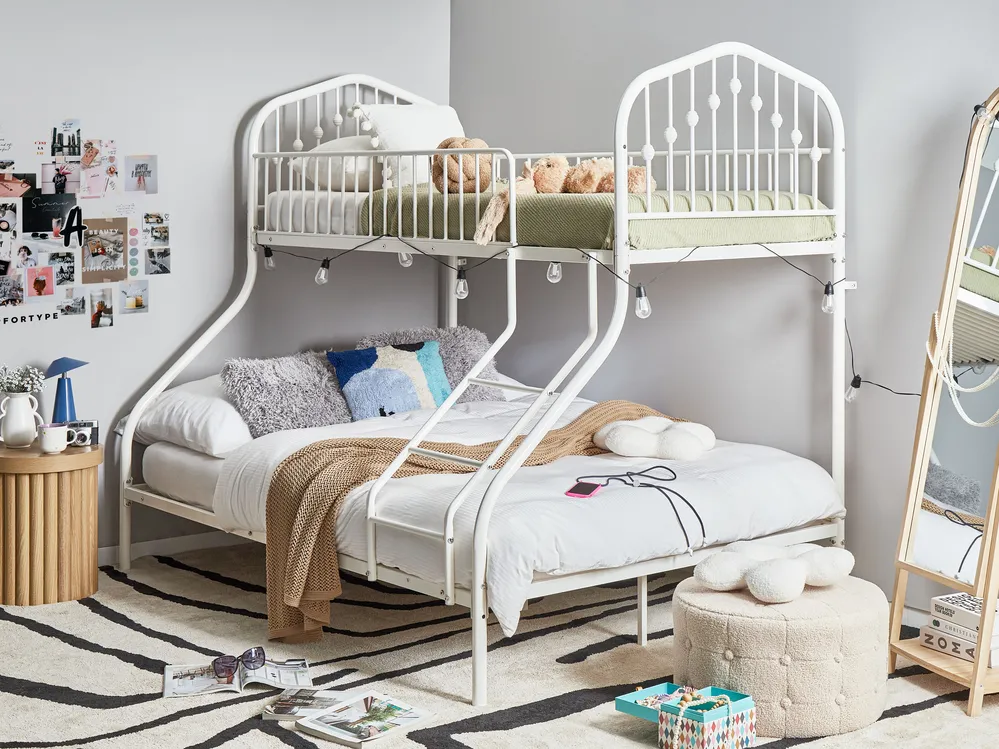Bunk Bed Metal CHAMONIX 90/140 x 200 cm White