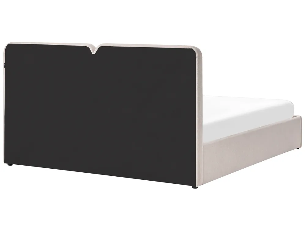 Bett mit Stauraum ARBOIS Stoff Beige 180 x 200 cm_1023178