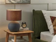 Tischlampe AREOSO Keramik Grau_878720