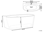 Vorwand-Badewanne PARNAIBA 160 x 80 cm Weiß_1168375