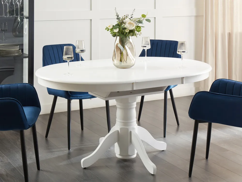 Ausziehbarer Esstisch AKRON Weiß 106/150 cm 106 cm