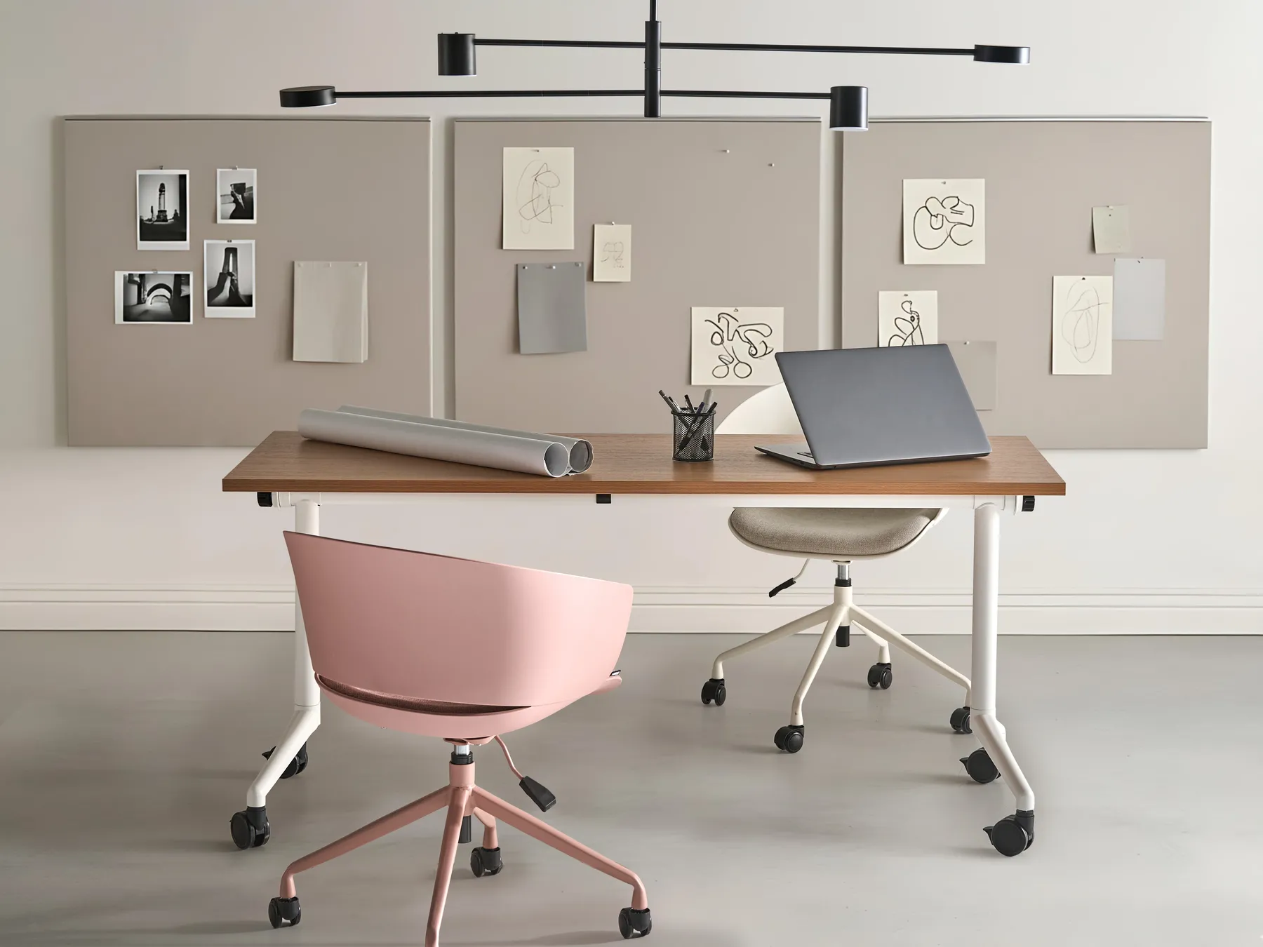 Zusammenklappbarer Schreibtisch CAVI 160 cm 60 cm Braun_1030709