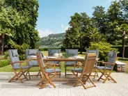 Gartenmöbel Set 8-Sitzer MAUI inkl. Kissen Akazienholz Grau_755777