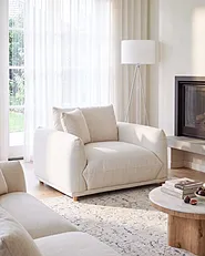 Armchair LUVOS Fabric Off-White_1151927