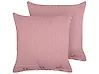Dekokissen 2er Set AALITA 45 x 45 cm Baumwolle Rot Streifenmuster