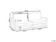 Gartensofa 2-Sitzer TIMOR modular zertifiziertes Akazienholz Hellbraun_906340