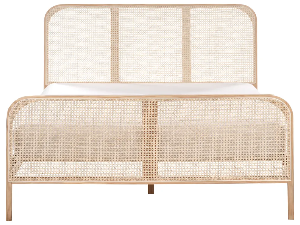 Bed Pine Wood GONFARON 160 x 200 cm (EU King Size) Light Brown_977115