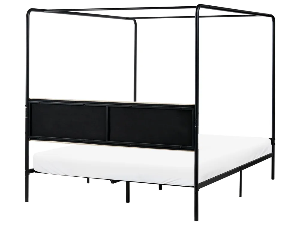 Krevet s baldahinom Metal MIRABEAU 160 x 200 cm Crni_1033521