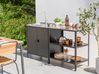 Outdoor-Küche 2er Set mit Spüle VILAMA Schwarz Metall