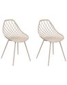 Set van 2 eetkamerstoelen CANTON Beige