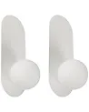 Set of 2 Wall Lamps LEISI White