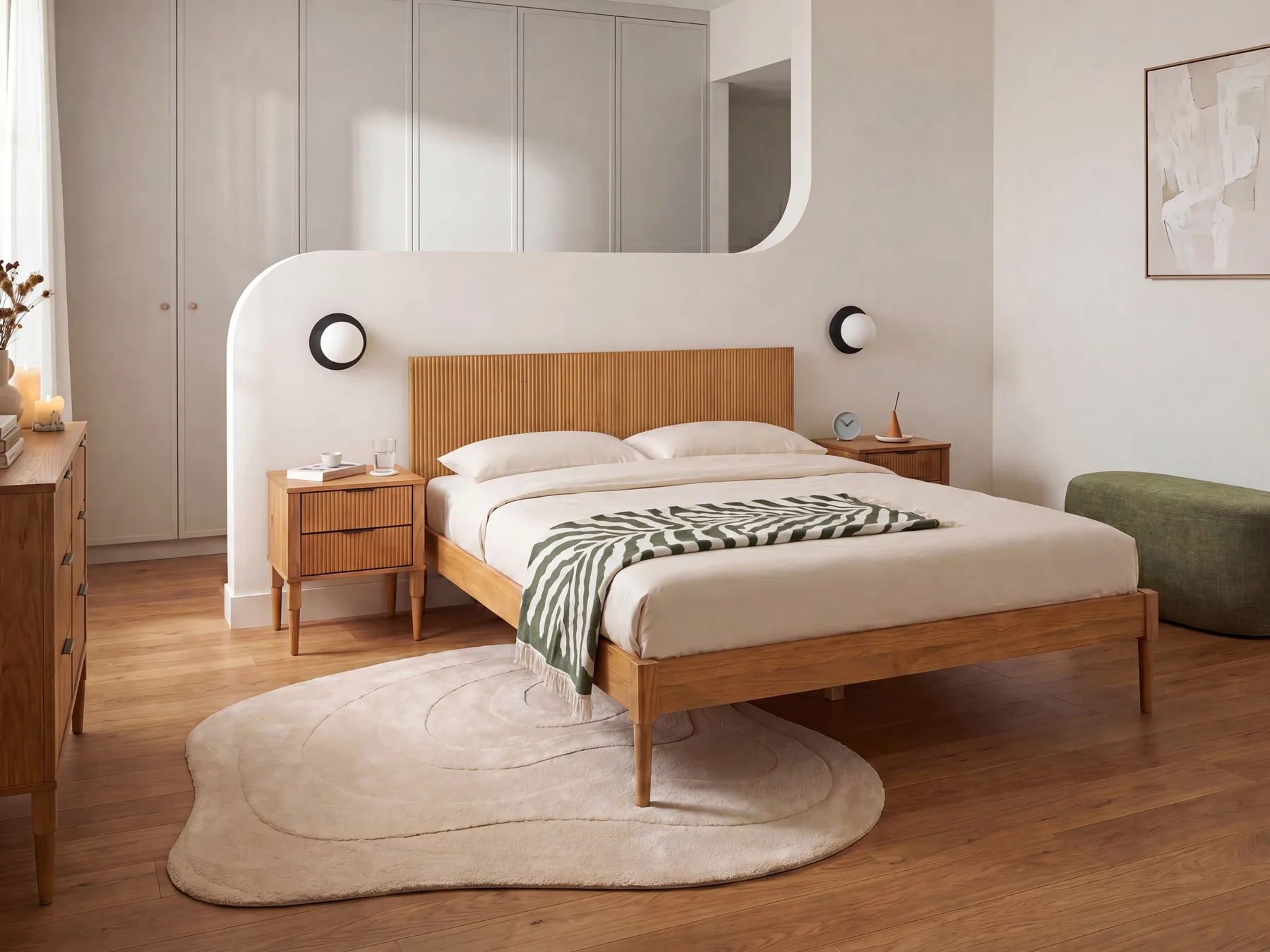 Bed Pine Wood AMBAZAC 160 x 200 cm (EU King Size) Light Brown_1118677