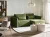 Sofa Bed 3 Seater VAXHOLM with Storage Fabric Green