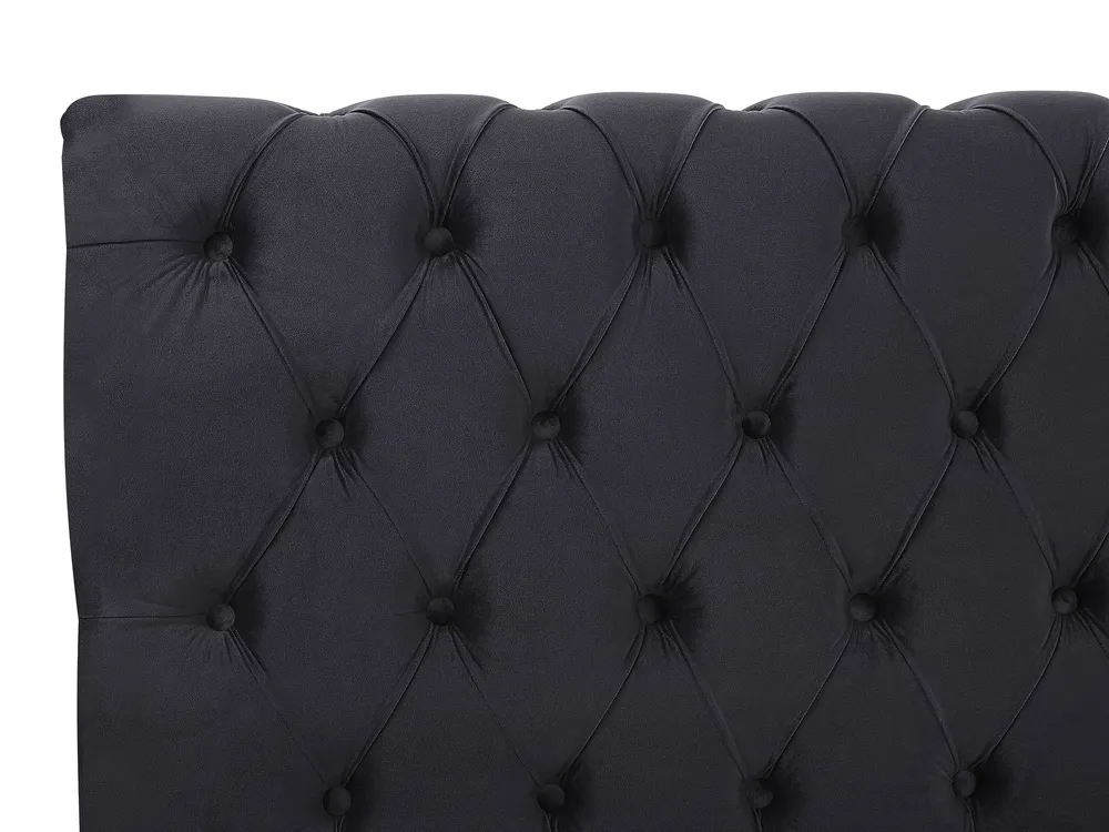 Vodeni krevet Samet AVALLON 160 x 200 cm Crni_846798