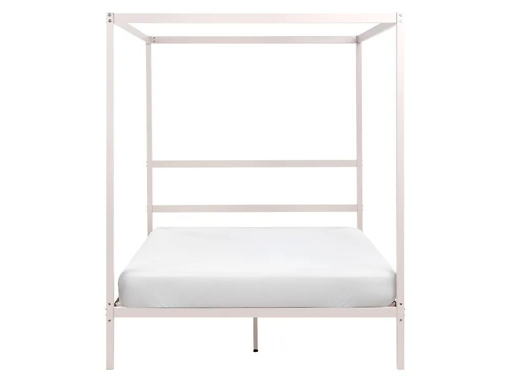 Himmelbett Metall LESTARDS 140 x 200 cm Hellbeige_1165378