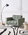Sessel ALNES Stoff Dunkelgrün