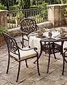 Set mit 4 Stühlen und Sitzkissen ANCONA Metall Dunkelbraun