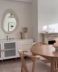 Sideboard mit Glastüren MILORA 160 cm Weiß_1047943